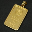 【エントリーでポイントUP】 【新品】徳力本店 純金インゴット 10g ペンダントトップ チャーム 金メッキ枠(63866)(638…