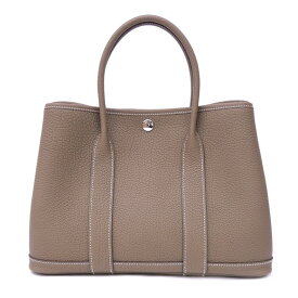 エルメス HERMES ハンドバッグ ガーデンパーティTPM K刻印 SV金具 エトゥープ ネゴンダ(68838)
