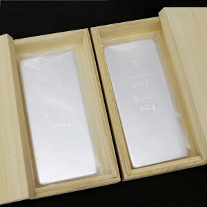 井嶋金銀工業 純銀 インゴット ingot 500g×2本セット /シルバー/SV999.9 1000g 1kg(54856)