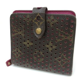 ルイ・ウ゛ィトン LOUISVUITTON 二つ折り財布 コンパクトジップ M95188 モノグラム・ペルフォ フューシャ 【中古】(62380)