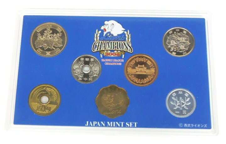 楽天市場】2004 パシフィックリーグ優勝記念 西武ライオンズ貨幣セット 