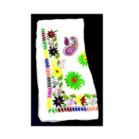 エトロ ETRO スカーフ ストール 刺繍 スパンコール 花 シルク100% (39212)