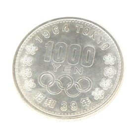 昭和39年 東京オリンピック 1000円銀貨 TOKYO 並品 記念貨幣 1964年 【中古】(65046)