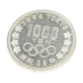 昭和39年 東京オリンピック 1000円銀貨 TOKYO 並品 記念貨幣 1964年 【中古】(65053)