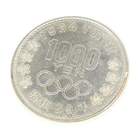 昭和39年 東京オリンピック 1000円銀貨 TOKYO 並品 記念貨幣 1964年 【中古】(65054)
