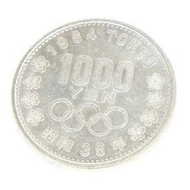 昭和39年 東京オリンピック 1000円銀貨 TOKYO 並品 記念貨幣 1964年 【中古】(65065)