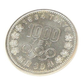 昭和39年 東京オリンピック 1000円銀貨 TOKYO 並品 記念貨幣 1964年 【中古】(65067)