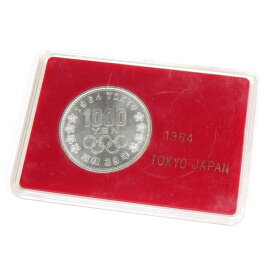 昭和39年 東京オリンピック 1000円銀貨 プラスチックケース入り TOKYO 並品 記念貨幣 1964年 【中古】(65110)