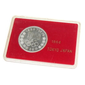 昭和39年 東京オリンピック 1000円銀貨 プラスチックケース入り TOKYO 並品 記念貨幣 1964年 【中古】(65113)