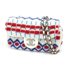 シャネル CHANEL チェーンショルダーバッグ ミニ ニット マルチ 【中古】(65211)