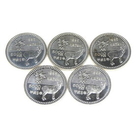 長野オリンピック 記念硬貨 5千円銀貨5枚セット 記念貨幣 平成9年 【中古】(65434)