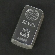 井島貴金属精錬 純銀 インゴット ingot シルバーバー /シルバー/SV999.9 100g(67658)(67658)