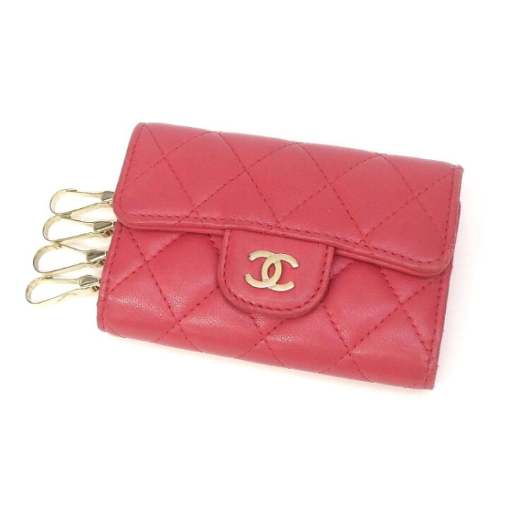 楽天市場】シャネル CHANEL 4連キーケース マトラッセ ピンク 【中古 