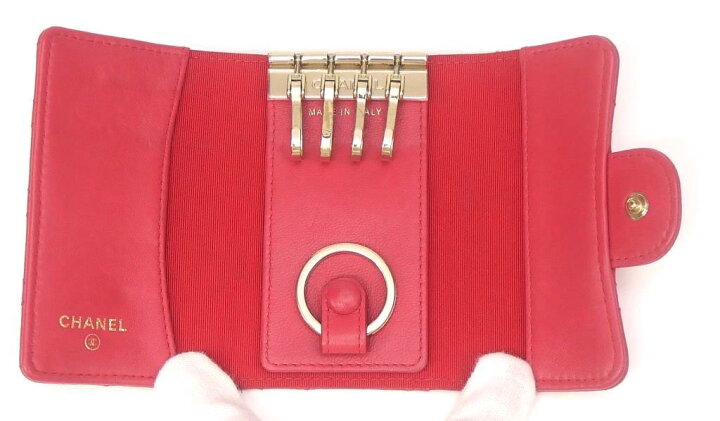 楽天市場】シャネル CHANEL 4連キーケース マトラッセ ピンク 【中古 
