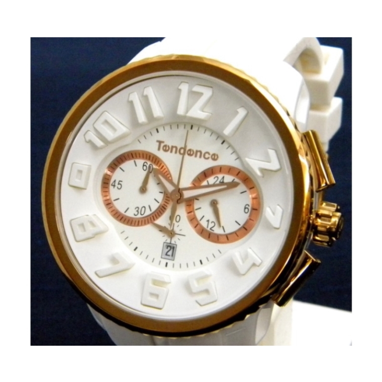 ﾃﾝﾃﾞﾝｽ Tendence ﾒﾝｽﾞｳｫｯﾁ 腕時計 ｸｵｰﾂ GULLIVER ﾗﾊﾞｰﾍﾞﾙﾄ 2046014 白 ...