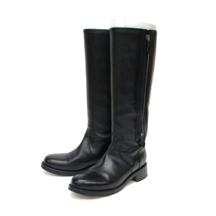 楽天市場】エルメス HERMES 靴 ジョッキーブーツ 黒 革 【送料  