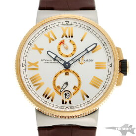 ULYSSE NARDIN ユリスナルダン マリーン クロノメーター オートマチック 1185-122 シルバー文字盤　SS / YG 【中古】【時計】 2210365