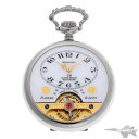 CLAUDE MEYLAN クロードメイラン ヘブドマス 8デイズ ポケットウォッチ 懐中時計 手巻 ホワイト文字盤　SS 【中古】【…