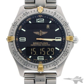 BREITLING ブライトリング エアロスペース リピテーションミニッツ クォーツ F65062 ブラック文字盤　TI / GP 【中古】【時計】 2310175