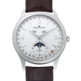 JAEGER-LECOULTRE ジャガールクルト マスター カレンダー ムーンフェイズ オートマチック Cal.866 Q1558420 / 176.8.12.S シルバー文字盤　SS 【中古】【時計】 2410141