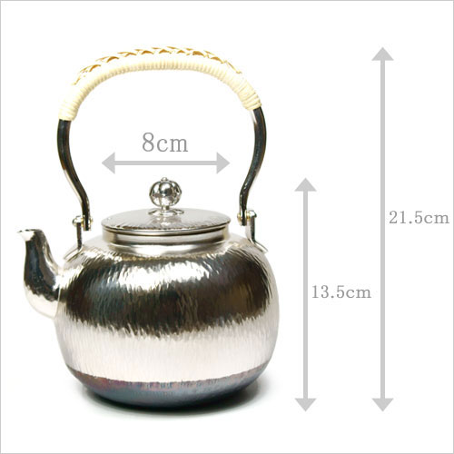 茶道具 銀瓶 石目銀瓶 丸型 5号 秀峰堂謹製 | 茶道具・抹茶・八女茶の芳香園