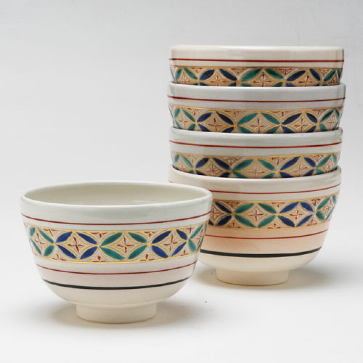 楽天市場】茶道具 抹茶碗 数茶碗 帯七宝 5客 中村与平作 : 茶道具 