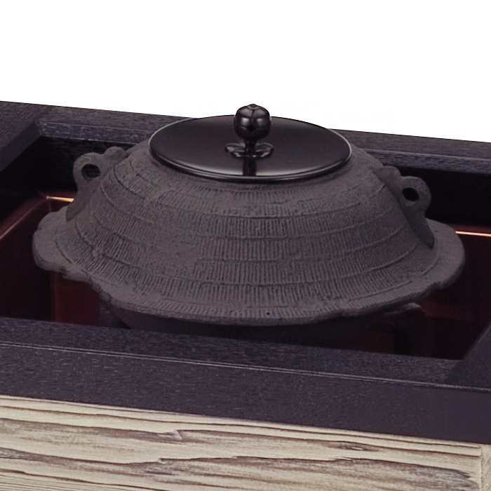 茶道具 置炉 置炉釜 置炉傘釜（釜環付） | 茶道具・抹茶・八女茶の芳香園