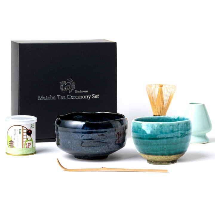楽天市場】茶道具 セット 初心者 抹茶セット ペア 抹茶碗 碧釉茶碗 