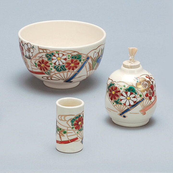 楽天市場】茶道具 茶箱 茶箱用三点セット(茶碗・振出・茶巾筒)仁清 