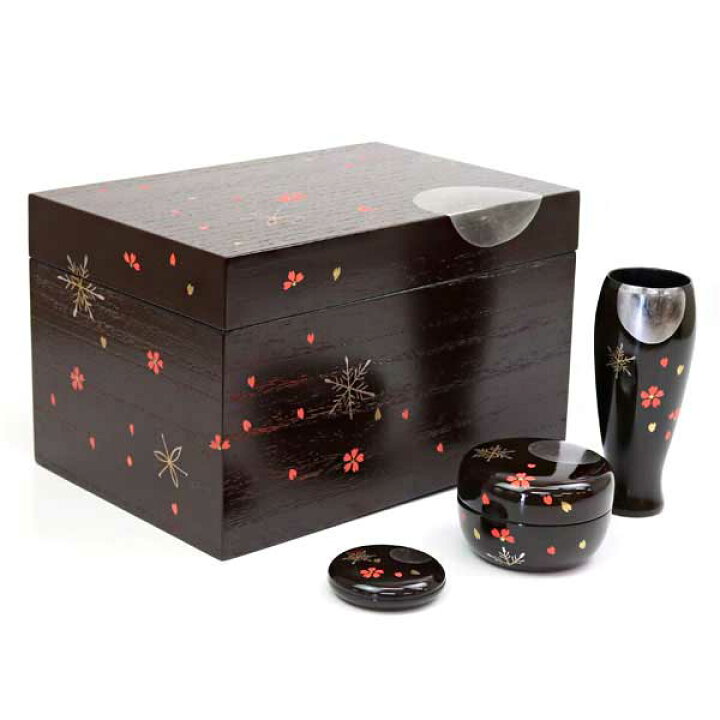楽天市場】茶道具 茶箱 茶箱 セット 桐 溜塗 雪月花 : 茶道具・抹茶  
