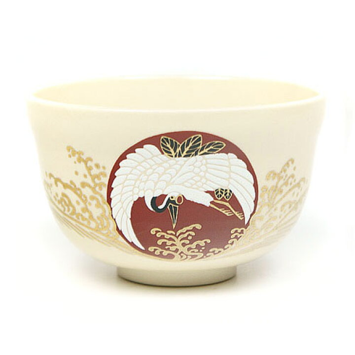楽天市場】茶道具 抹茶碗 茶碗 仁清 日の出鶴 宮地英香作 : 茶道具 