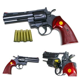 コルト パイソン .357マグナム 4in ウッドタイプグリップ COLT PYTHON HOP-UP エアガン [24] (10歳以上)　クラウンモデル