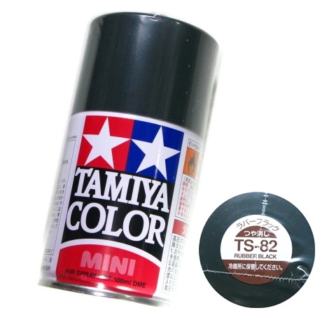 塗装でラバーの表面皮膜を タミヤ 爆買いセール カラー MINI スプレー塗料 ラバーブラック つや消し 激安卸販売新品 TS-82
