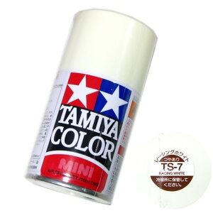 タミヤ カラー MINI スプレー塗料 (TS-7) レーシングホワイト つやあり タミヤ模型