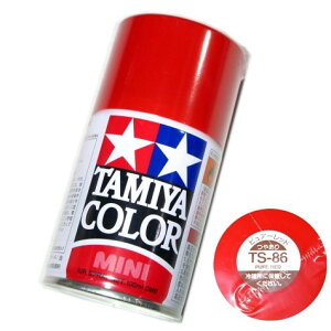 タミヤ カラー MINI スプレー塗料 (TS-86) ピュアーレッド つやあり タミヤ模型