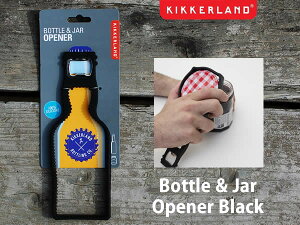 Bottle & Jar Opener Black {g&W[I[vi[ubN 𔲂 KIKKERLAND DETAIL