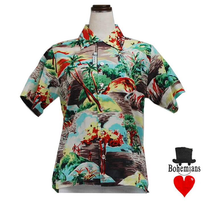 楽天市場】BOHEMIANS(ボヘミアンズ)CAPE TOWN S/S ALOHA SHIRTS 半袖 