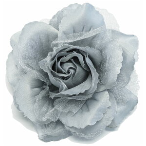 【エントリーでポイント7倍】大きめ シンプルコサージュ 結婚式 型崩れしにくい オーガンジー 無地 ヘアクリップ付き 6n 布 花 大きいサイズ 丈夫 レディース フォーマル 卒業式 卒園式 入学