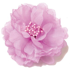 【エントリーでポイント7倍】ふっくら 牡丹風 コサージュ 結婚式 ボリューム感 オーガンジー 透け感が美しい 丸み 10cm 花芯 6r 大きめ レディース フォーマル 卒業式 卒園式 入学式 スーツ 発