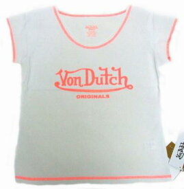 NEW von-t-019 Von Dutch スポーツ素材Tシャツ ホワイトS 女性用 レディース Tシャツ Sサイズ プレゼント あす楽 即納【LINE限定クーポン】