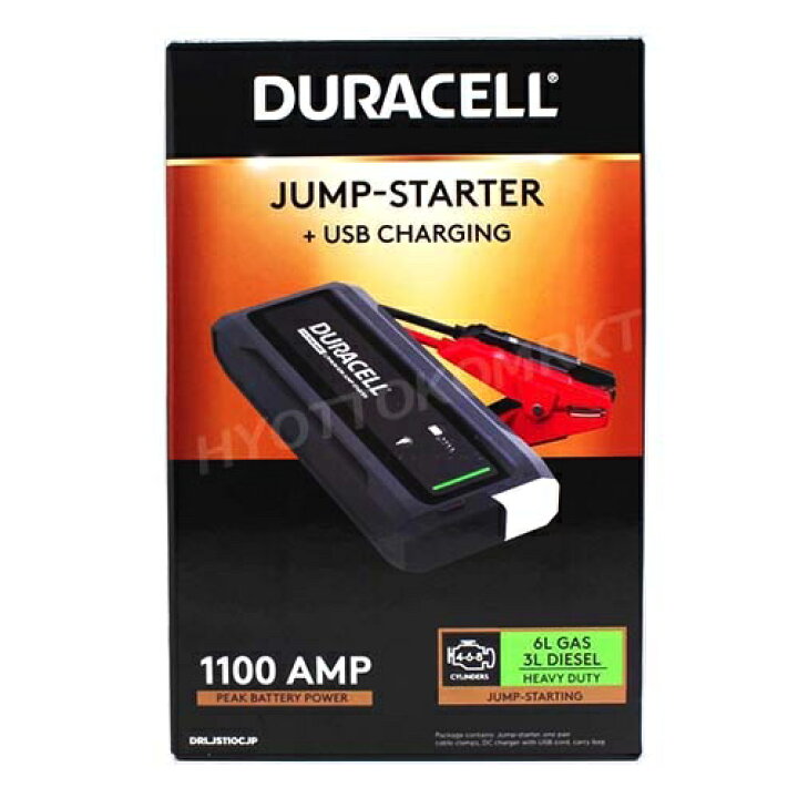 楽天市場 Duracell デュラセル ジャンプスターター Ip65 防雨型屋外使用可 逆接続防止機能 Usbポート Ledライト 非常灯 スパーク 車用品 携帯 タブレット モバイルバッテリー 充電 嬉しい送料無料 1 ひょっとこマーケット