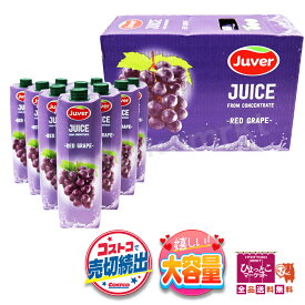 Juver ジュベル レッドグレープジュース1L×10本入り「濃厚過ぎる！」と話題 濃縮還元 グレープジュース 果汁100％ 砂糖 香料 着色料 不使用 常温保存★嬉しい送料無料★ [2]