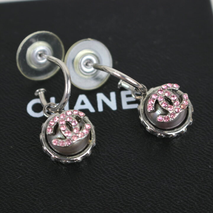 楽天市場】シャネル ピアス CHANEL ココマーク ラインストーン ピアス 