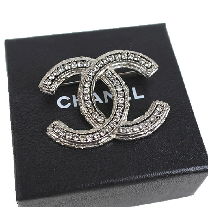 楽天市場】シャネル ブローチ CHANEL ココマーク シルバー ライン 