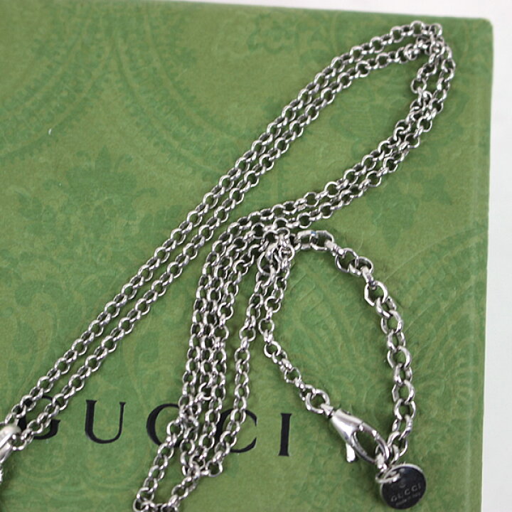 楽天市場】グッチ ネックレス シルバー GG柄 新品同様 美品 GUCCI  