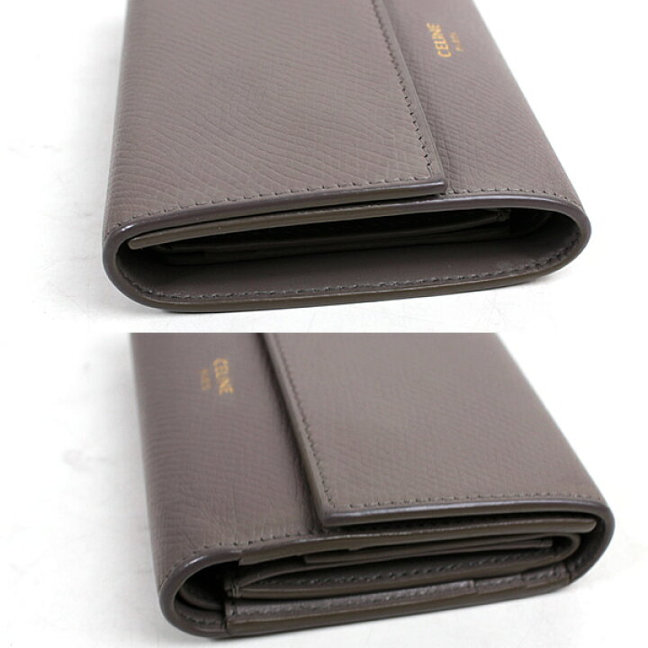 楽天市場】セリーヌ 三つ折り財布 ミニ財布 グレージュ p384 【中古  