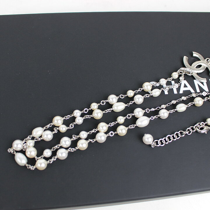 楽天市場】シャネル CHANEL ココマーク ロング パール ネックレス ココ  