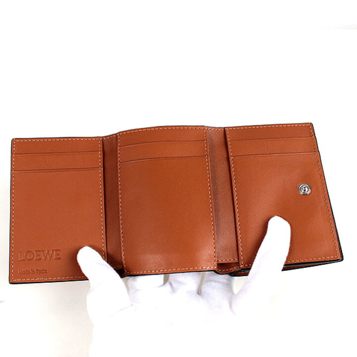 楽天市場】ロエベ 三つ折り財布 ミニ財布 ブラウン アマソナ 極美品 茶 