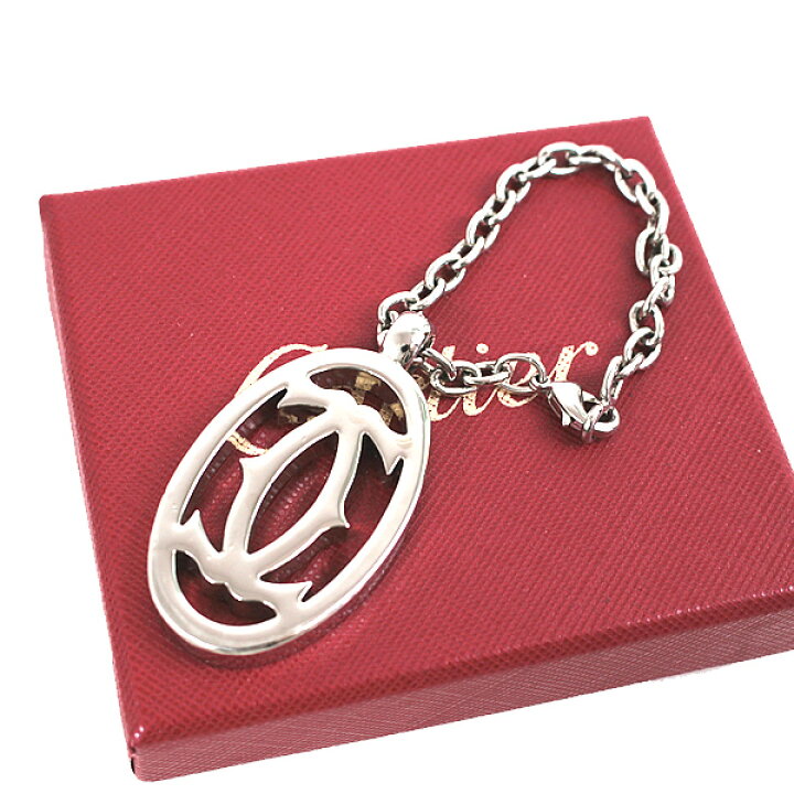 楽天市場】カルティエ キーホルダー キーリング シルバー 極美品 r310  