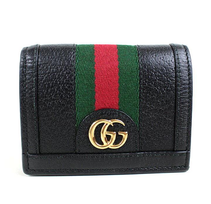 楽天市場】グッチ ミニ財布 二つ折り財布 ブラック 黒 GGマーモント GG 